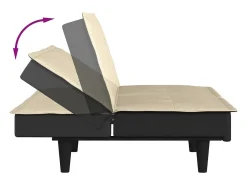 Sofá-cama tecido creme