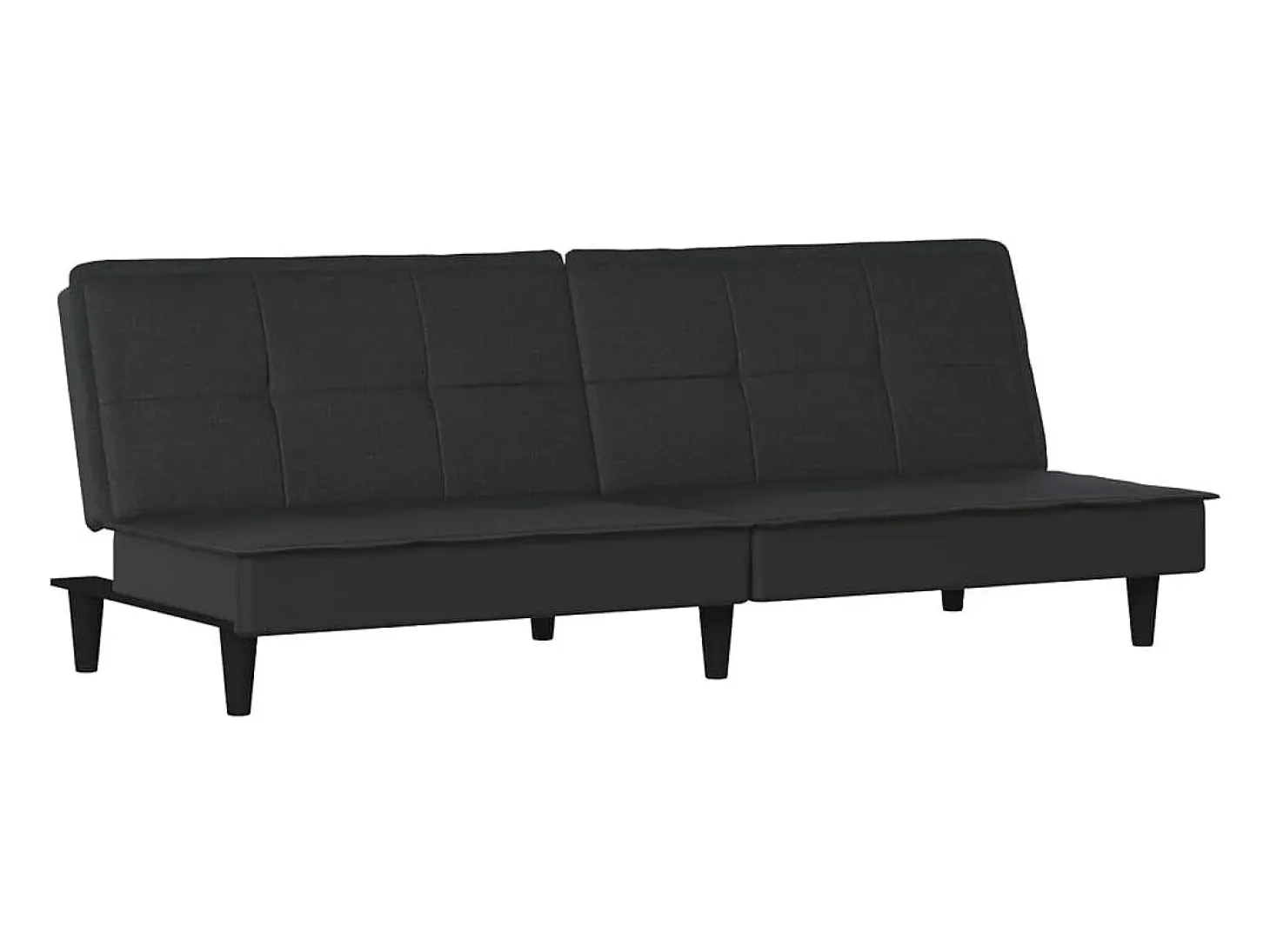Sofá-cama tecido preto