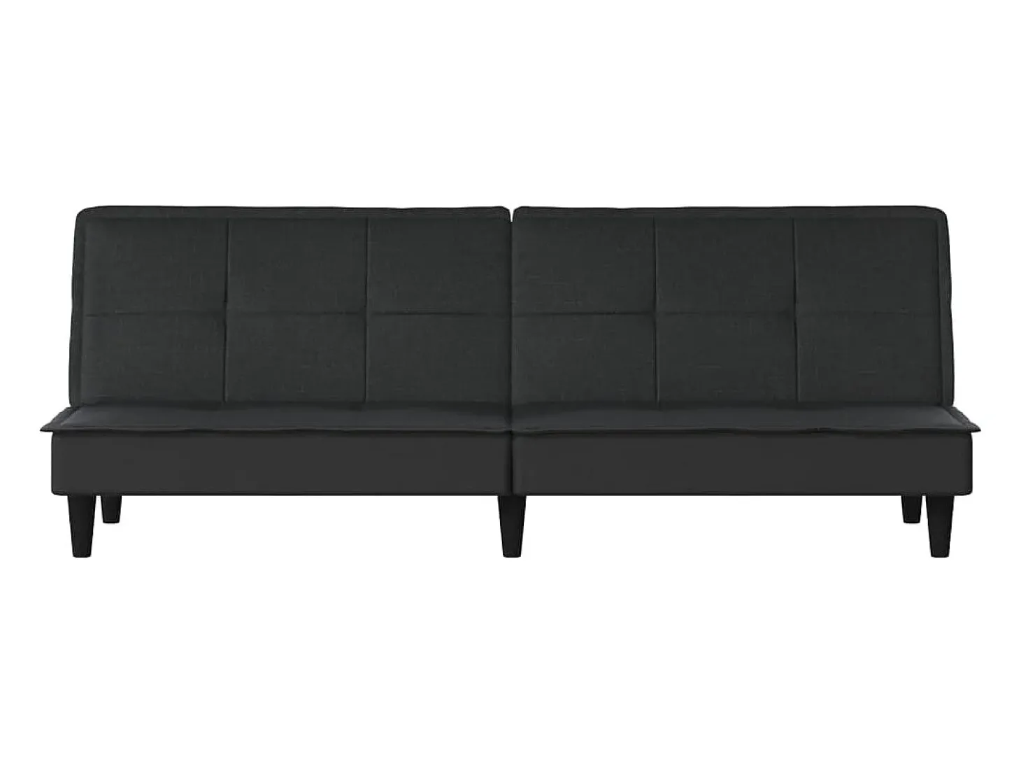 Sofá-cama tecido preto