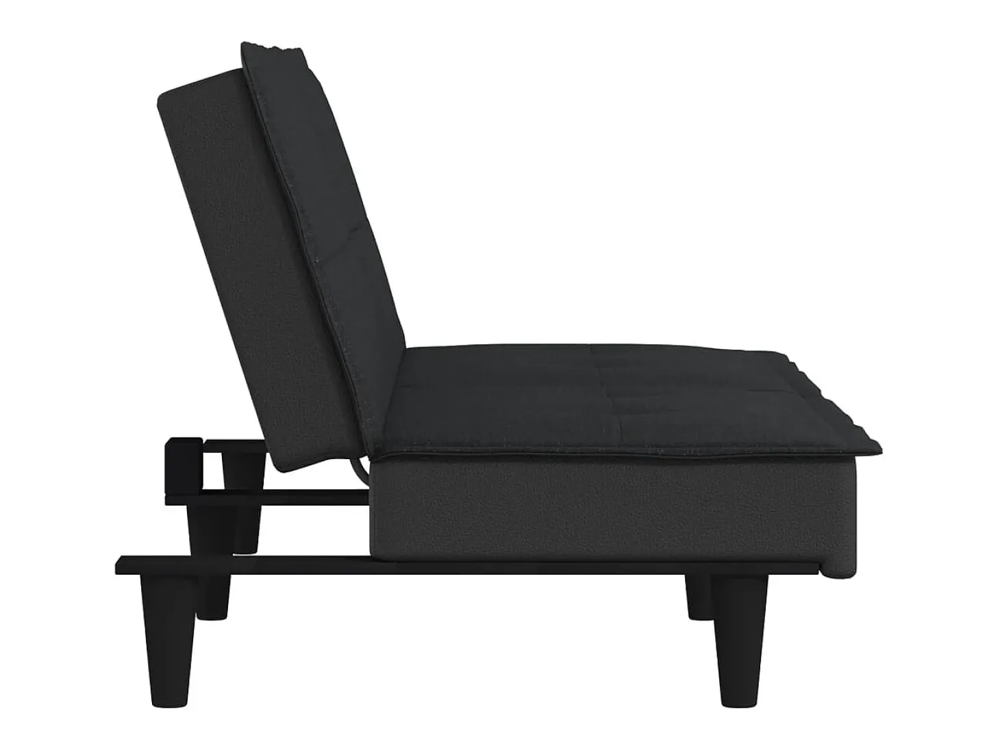 Sofá-cama tecido preto