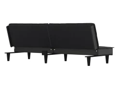 Sofá-cama tecido preto