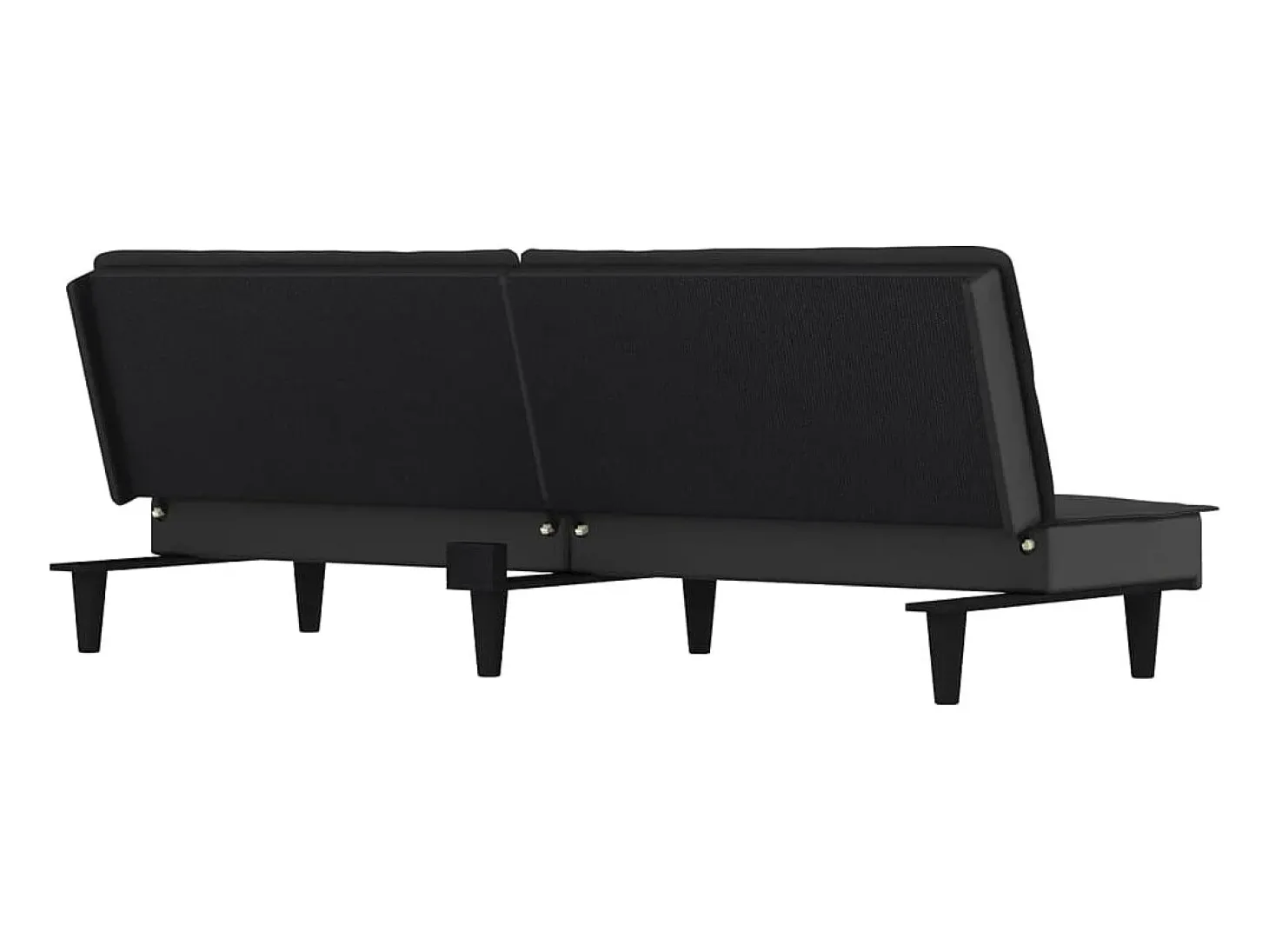 Sofá-cama tecido preto