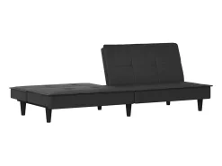 Sofá-cama tecido preto
