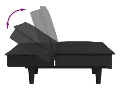 Sofá-cama tecido preto