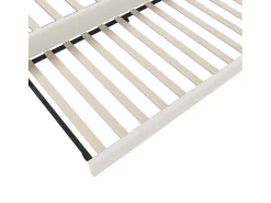 Sofá-cama 90x200 cm - com cama articulada - com portas USB + Type C - com iluminação LED - bege (colchão não incluído)