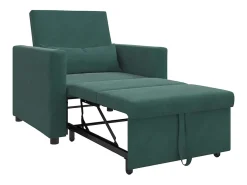 Sofá-camas retrátil individual Verde-escuro 90 x 165 x 87 cm