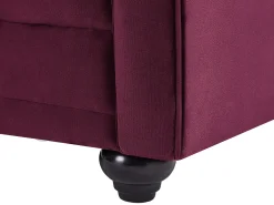 Sofás de 3 lugares e 2 lugares em veludo roxo CHESTERFIELD