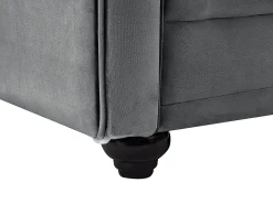 Sofás de 3 lugares e 2 lugares em veludo antracite CHESTERFIELD
