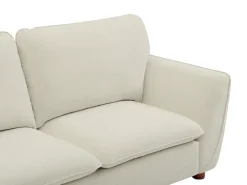 Sofás de 3 lugares e 2 lugares em tecido de cor branco creme MENARDIA