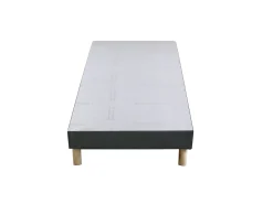 Sommier 90 x 200 cm em veludo cinzento SOBEK da DREAMEA