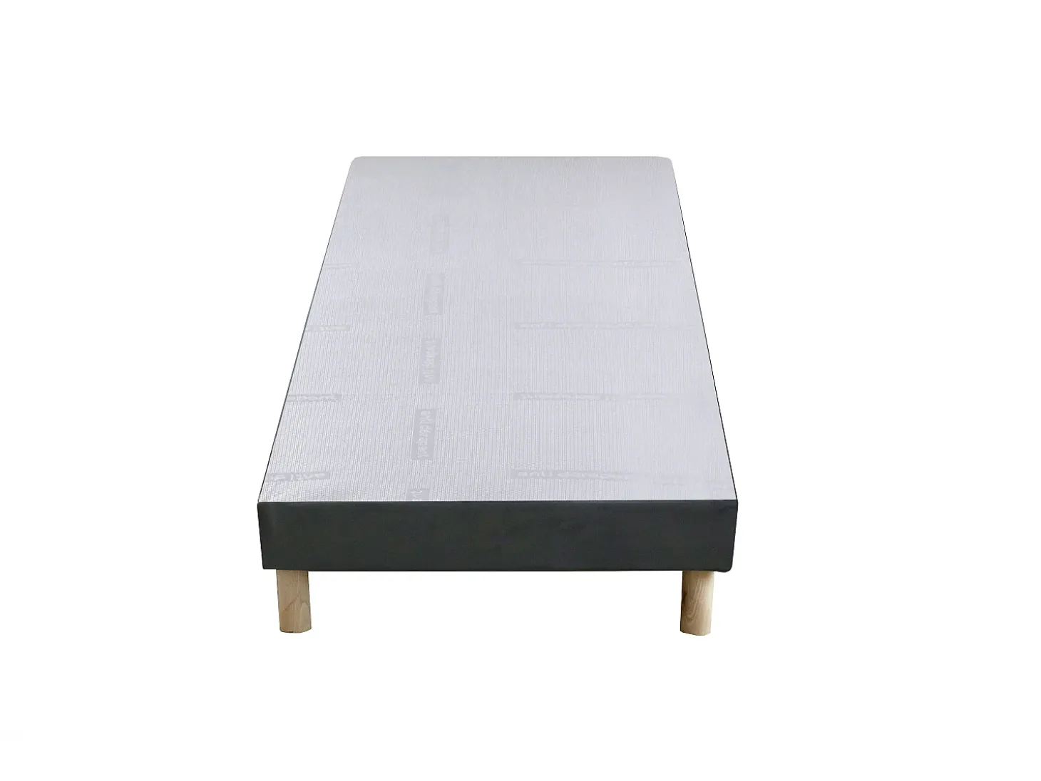 Sommier 90 x 200 cm em veludo cinzento SOBEK da DREAMEA