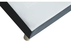 Sommier 90 x 200 cm em veludo cinzento SOBEK da DREAMEA