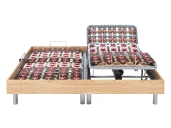 Sommier articulado 2x65 discos de molas carvalho - 2x80x200 cm