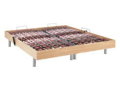 Sommier articulado 2x65 discos de molas carvalho - 2x80x200 cm