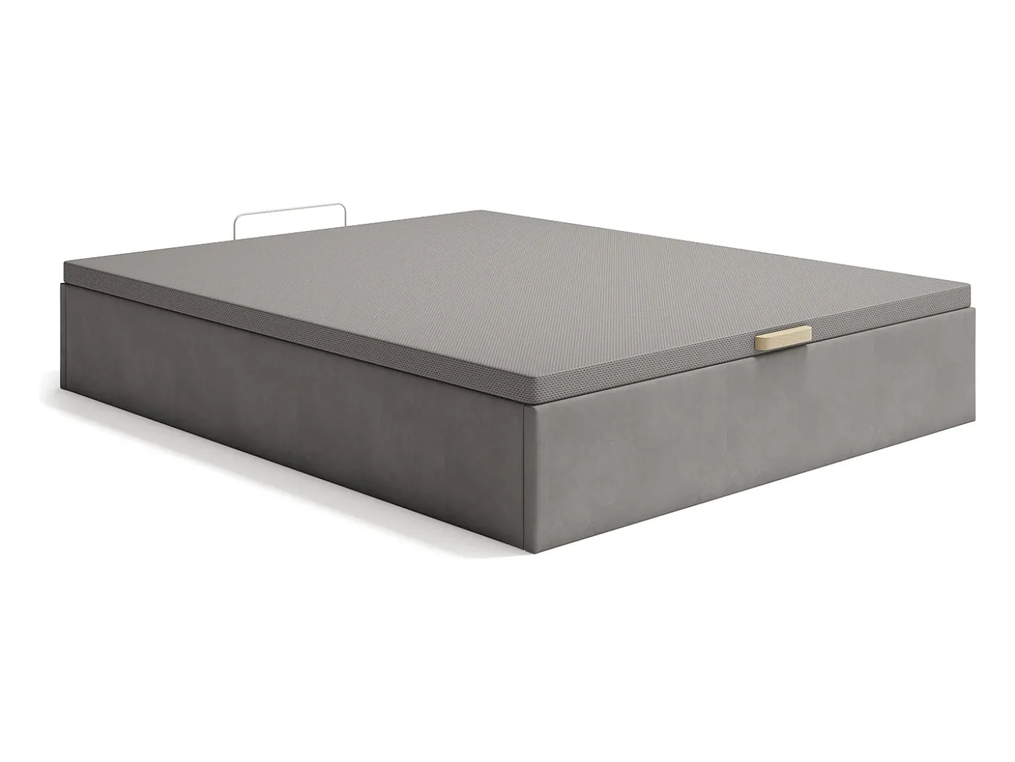 Sommier baú 140 x 190 cm - Tecido cinza - CENOVAS da YSMÉE