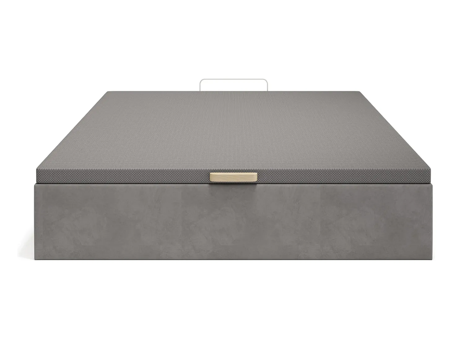 Sommier baú 140 x 190 cm - Tecido cinza - CENOVAS da YSMÉE