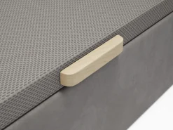 Sommier baú 140 x 190 cm - Tecido cinza - CENOVAS da YSMÉE