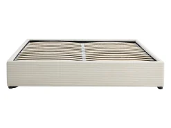 Sommier baú 140 x 190 cm em veludo canelado Bege - FIRMEO de YSMÉE