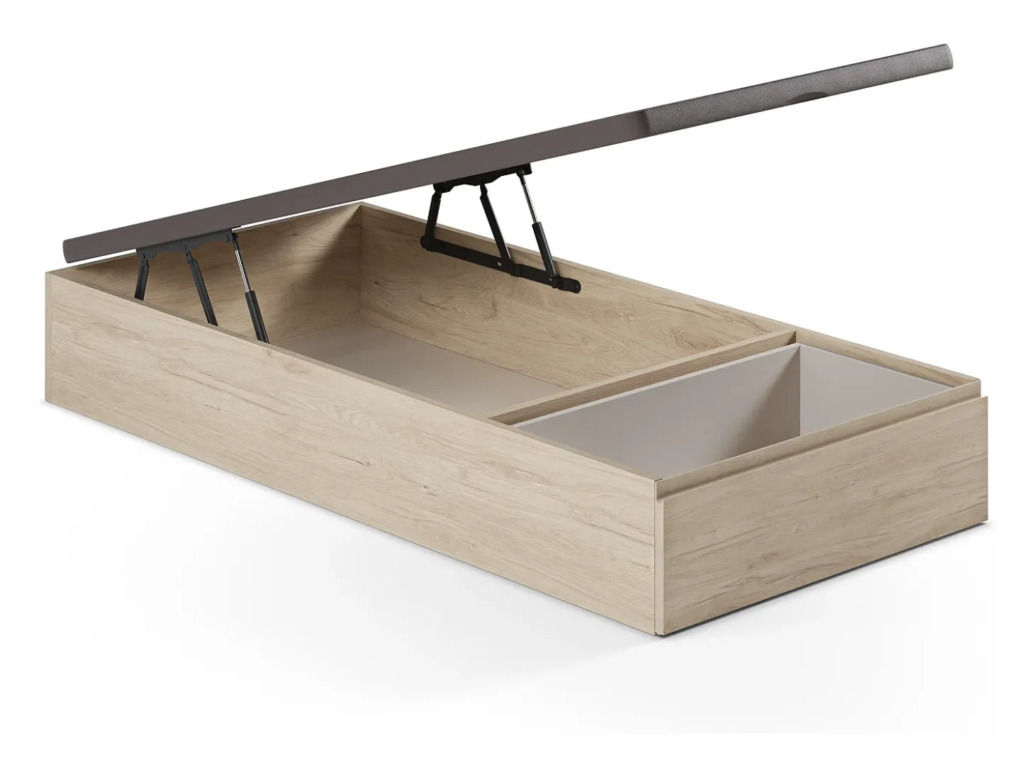 Sommier com arrumação e gaveta 90x200 cm natural claro - HESTIA de YSMÉE