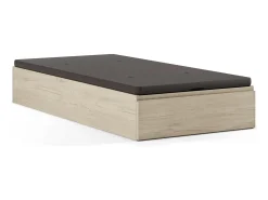 Sommier com arrumação e gaveta 90x200 cm natural claro - HESTIA de YSMÉE