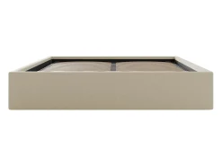 Sommier com arrumação em tecido bouclé 140x190 cm bege - PONTOS de YSMÉE