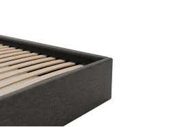 Sommier com arrumação em tecido 140x190 cm cinza antracite - PONTOS de YSMÉE
