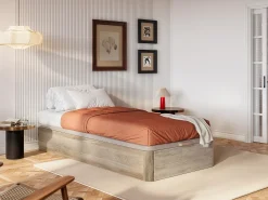 Sommier com arrumação 90x200 cm natural claro - HESTIA de YSMÉE
