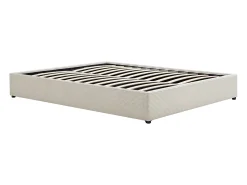Sommier com cofre king size 180 x 200 cm em veludo canelado Bege - FIRMEO de YSMÉE