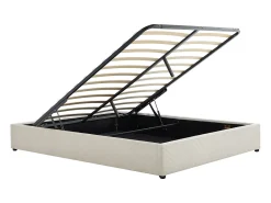 Sommier com cofre king size 180 x 200 cm em veludo canelado Bege - FIRMEO de YSMÉE
