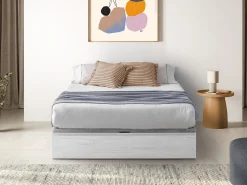 Sommier com espaço de arrumação e gaveta 140x190 cm branco - HESTIA de YSMÉE