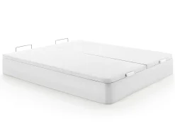 Sommier com espaço de arrumação HESTIA YSMÉE - Branco mate - 180 x 200 cm
