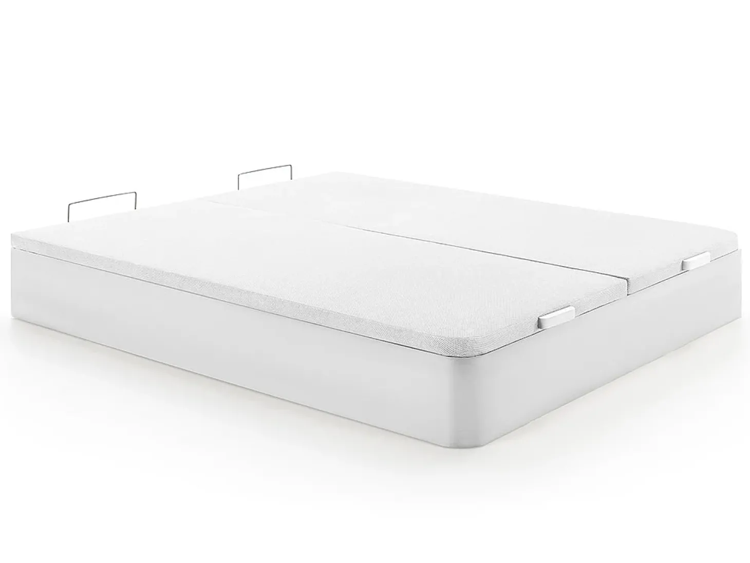 Sommier com espaço de arrumação HESTIA YSMÉE - Branco mate - 180 x 200 cm
