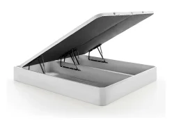 Sommier com espaço de arrumação HESTIA YSMÉE - Branco mate - 180 x 200 cm