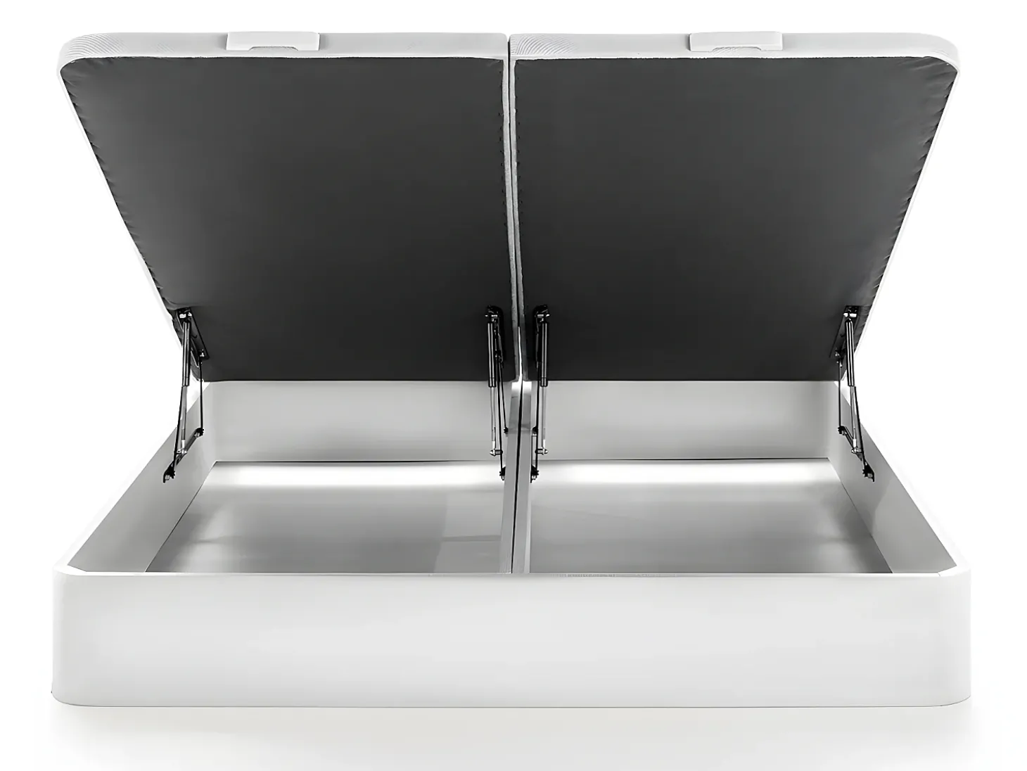Sommier com espaço de arrumação HESTIA YSMÉE - Branco mate - 180 x 200 cm