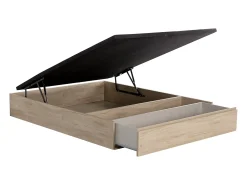Sommier com espaço de arrumação e gaveta 140x190 cm natural claro - HESTIA de YSMÉE