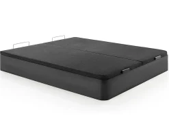 Sommier com espaço de arrumação HESTIA YSMÉE - Preto mate - 180 x 200 cm