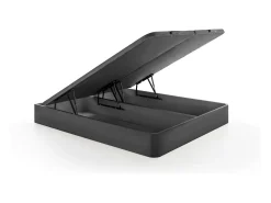 Sommier com espaço de arrumação HESTIA YSMÉE - Preto mate - 180 x 200 cm