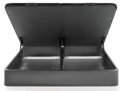 Sommier com espaço de arrumação HESTIA YSMÉE - Preto mate - 180 x 200 cm