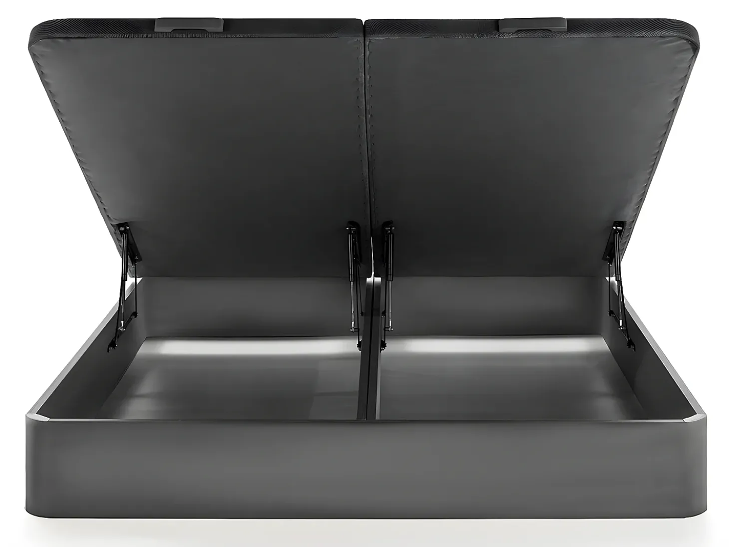 Sommier com espaço de arrumação HESTIA YSMÉE - Preto mate - 180 x 200 cm