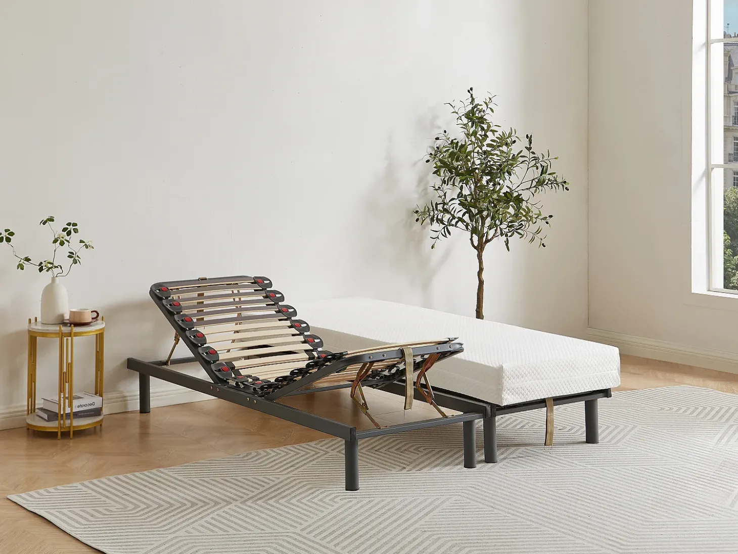 Sommier de relaxamento 3 planos firmeza regulável - 70 x 190 cm