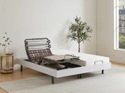 Sommier de relaxamento com ripas e placas OKIN - branco - 2 x 80 x 200
