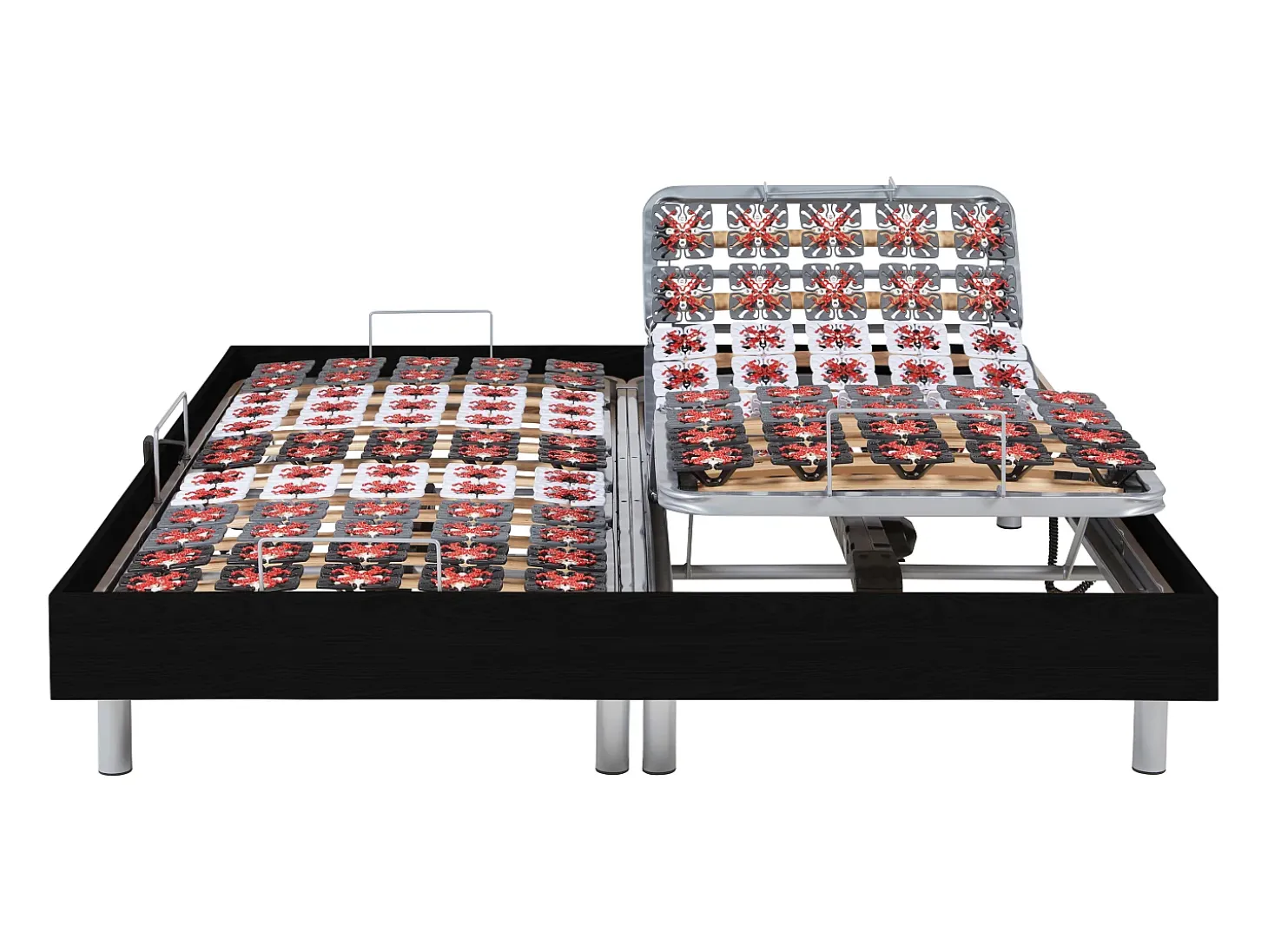 Sommier de relaxamento 2x65 estacas pretas - 2x80x200 cm