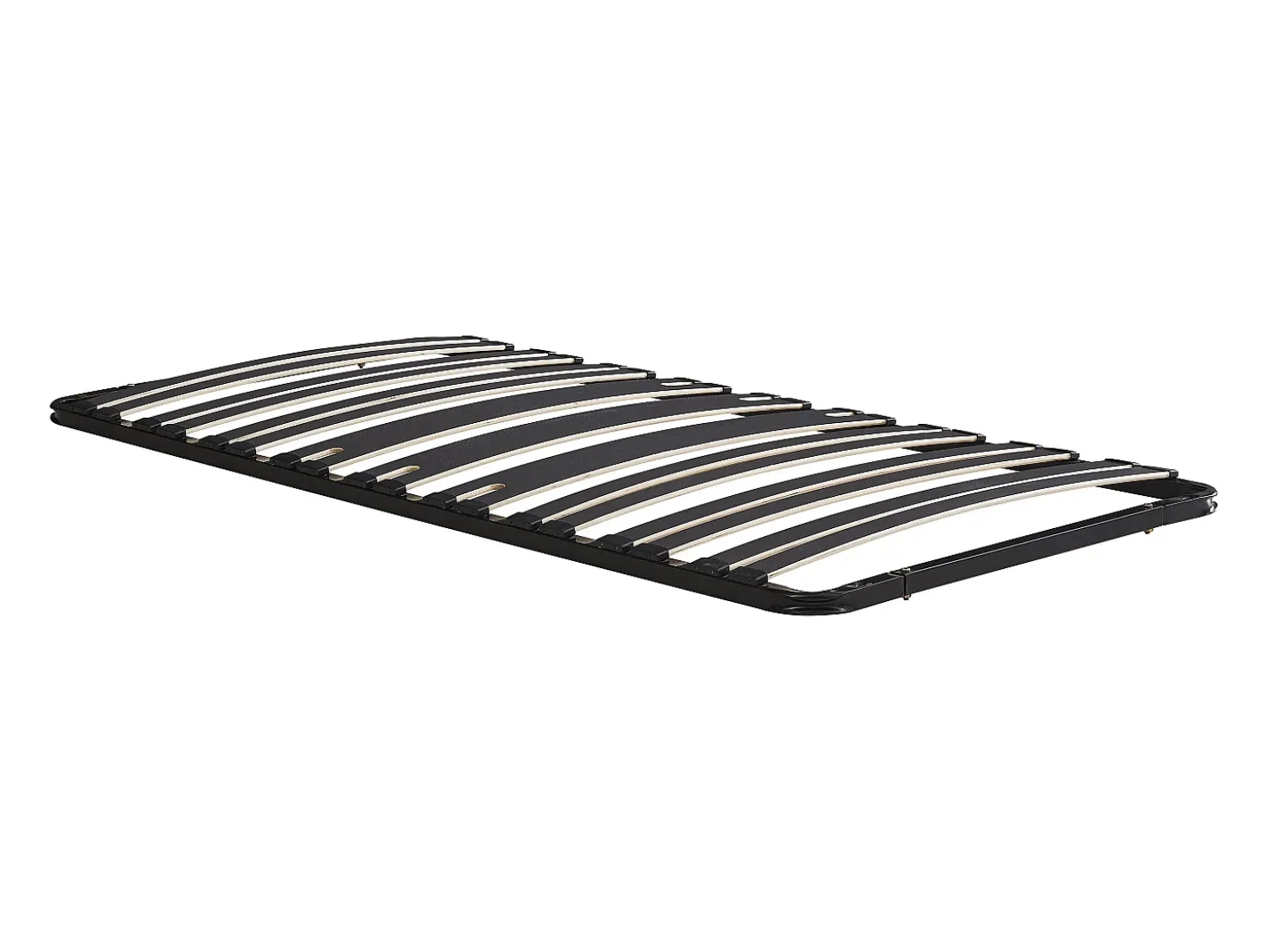 Sommier de ripas de 90x190 cm, 15 ripas 3 zonas, sem pés, preto - CERRISI