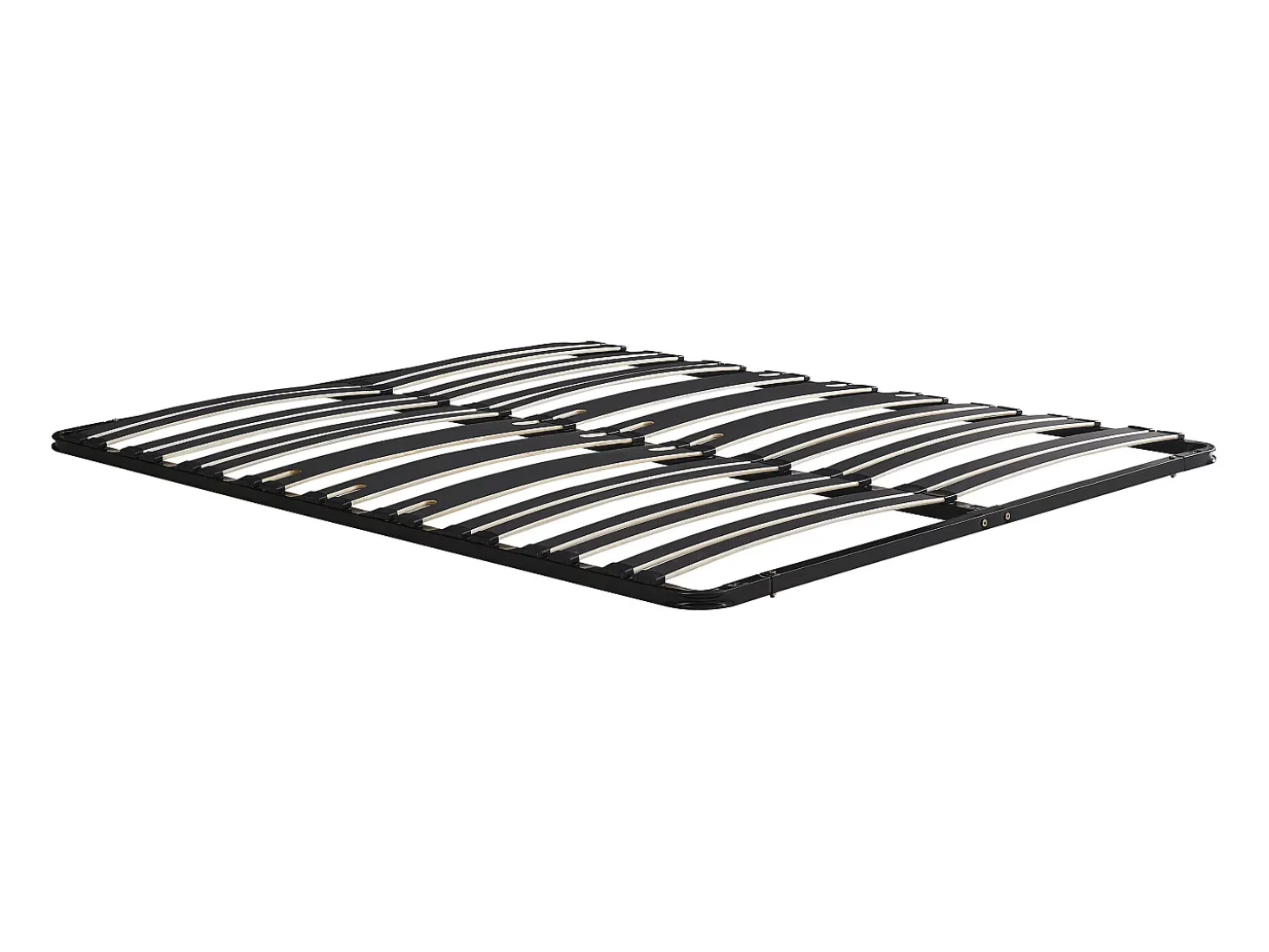 Sommier de ripas de 140x190 cm 30 ripas, 3 zonas, sem pés, preto - CERRISI