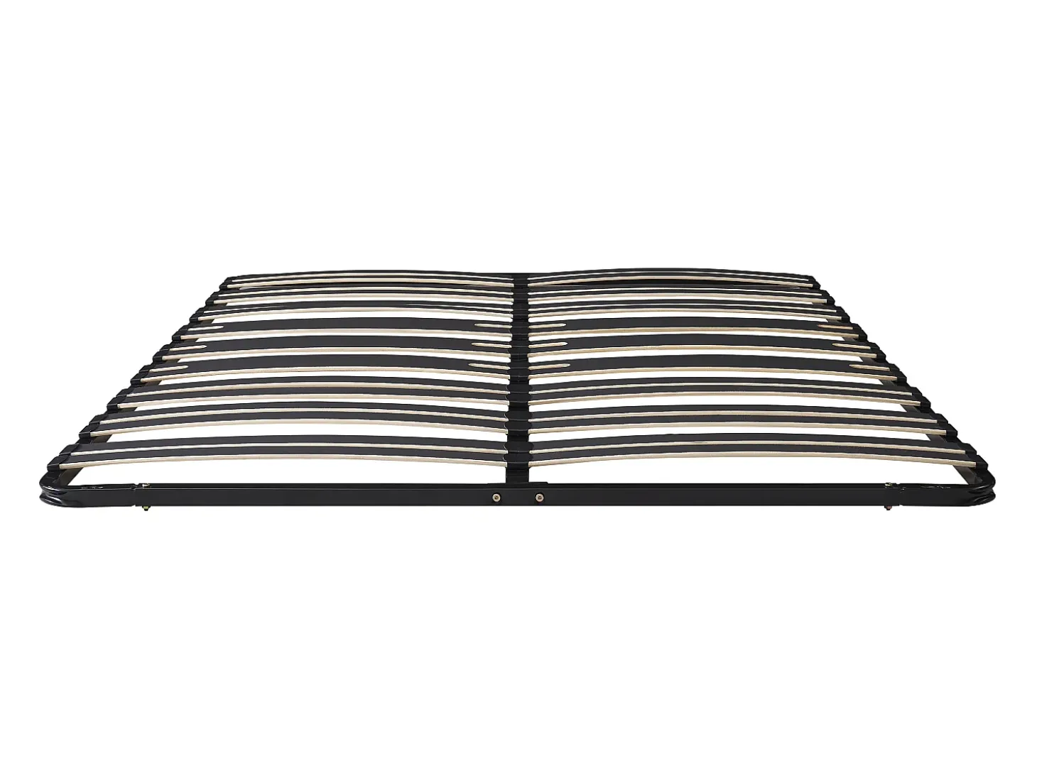 Sommier de ripas de 140x190 cm 30 ripas, 3 zonas, sem pés, preto - CERRISI