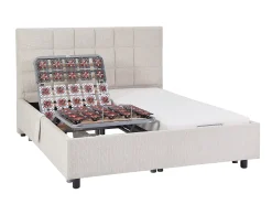 Sommier decorativo elétrico articulado 2x48 terminais, 2x70x190 cm bege - PITUS da DREAMEA