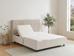 Sommier decorativo elétrico articulado 2x48 terminais, 2x70x190 cm bege - NALU da DREAMEA
