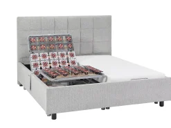 Sommier decorativo elétrico articulado 2x48 terminais, 2x70x190 cm cinza PITUS da DREAMEA