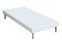 Sommier decorativo estofado 90x190 cm 9 ripas passivas branco - ASTHENIS de YSMÉE