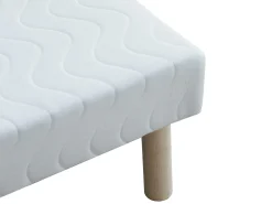 Sommier decorativo estofado 140x190 cm 9 ripas passivas branco - ASTHENIS de YSMÉE